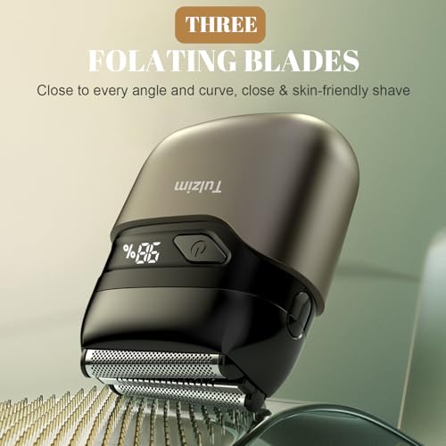 Electric Foil Shaver for Men – Waterproof 3D Floating Heads, Hypoallergenic Blades