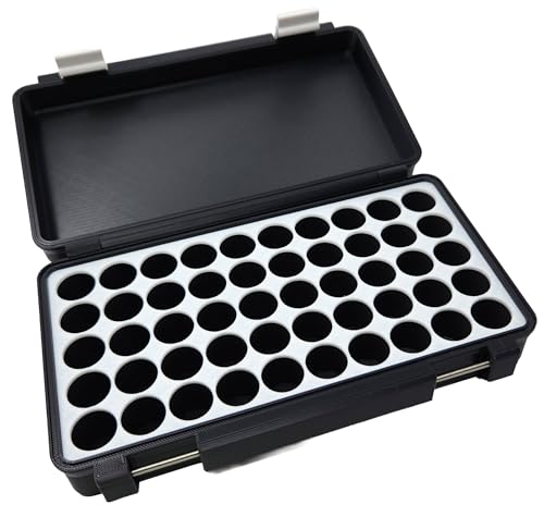 Black/White 3D Printed Vial Storage Case for 3ml Vials, Freezer Safe, Travel Ready, 50 Vials