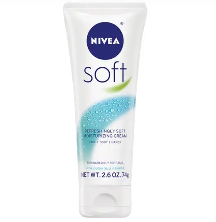 NIVEA Soft Moisturizing Cream - 2.6 Fl Oz Pack of 6, All-Purpose Hydrating Lotion