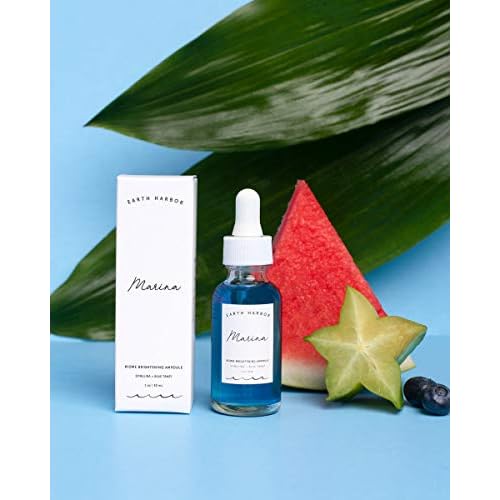 Earth Harbor | MARINA Biome Brightening Ampoule - Brightens & Balances | Blue Tansy + Spirulina + Squalane | 1 fl oz