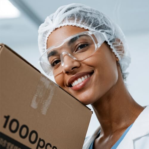 Disposable Bouffant Caps, 21inches Hair Net, Elastic Dust Cap for Food Service, Sleeping Head Cover