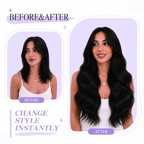 Clip in Hair Extensions Real Human Hair Medium Brown 16 Inch - #4 Variation