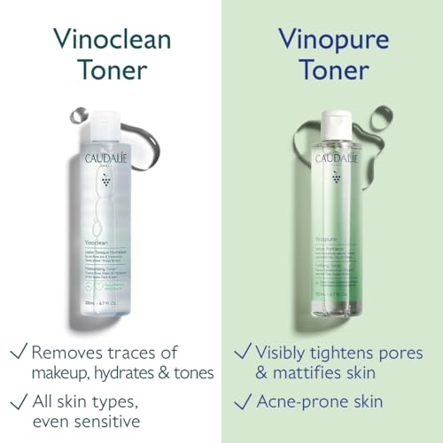 Caudalie Vinopure Salicylic Acid Pore Minimizing and Exfoliating Toner with Organic Rose Water
