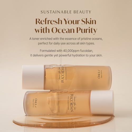 ONUL31 Fucoidan Satin Essence Toner?Korean Facial Toner with 4% Hawaiian Sea Water & Niacinamide, Alcohol Free, Hydrating, Soothing, Gentle 6.76fl.oz.