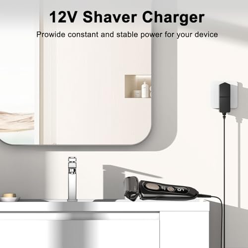 Meliya 12V Charger Cord Compatible with Braun Shaver Series 7 3 9 5 1, 3040s 310s 340s 740s 7020s 9330s 760cc 790cc 5190cc 7085cc 7865cc 9090cc 9095cc 9290cc 9385cc 9577cc Razor Trimmer