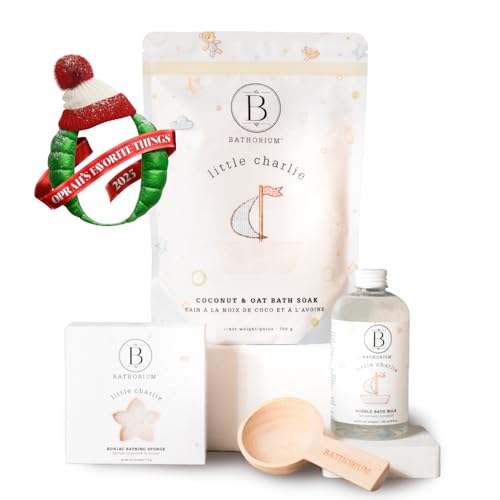 Bathorium Little Charlie Bubble Bath Milk, Gentle & Nourishing for Babies, Enriched with Coconut Milk & Oatmeal, Safe for Sensitive Skin, 8 fl.oz