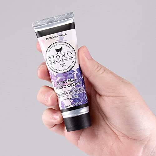 Dionis - Goat Milk Skincare Scented Hand Cream (1 oz) - Made in the USA - Cruelty-free and Paraben-free (Lavender Vanilla)