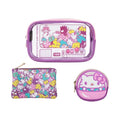 Hello Kitty Cosmetic Set - 3-Piece Fun Claw Machine Style Makeup Bag