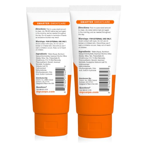 Carpe Sweat Absorbing Lotion Bundle for Hands & Feet - Eucalyptus
