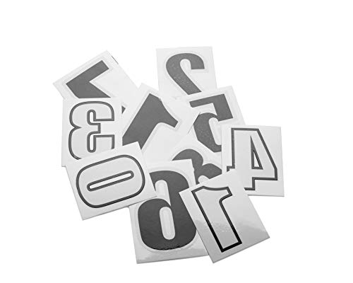 Black Race Number Tattoos - 2 Inch Temporary Sports Stickers, Pack of 100 (Variation: Black - 100 pieces)