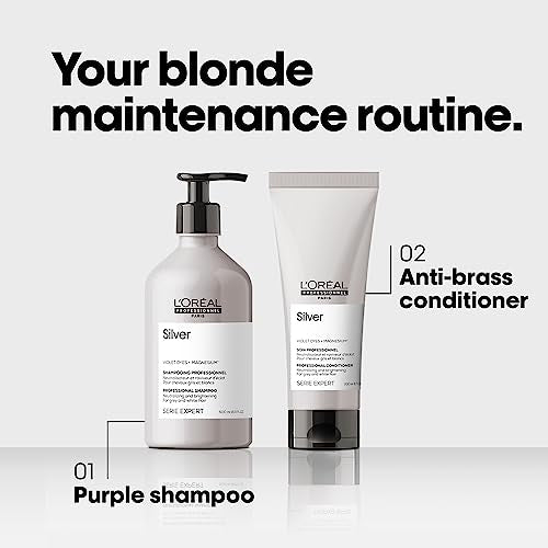 Purple Conditioner for Blonde Hair - Neutralizes Yellow & Brassy Tones, Hydrates & Adds Shine