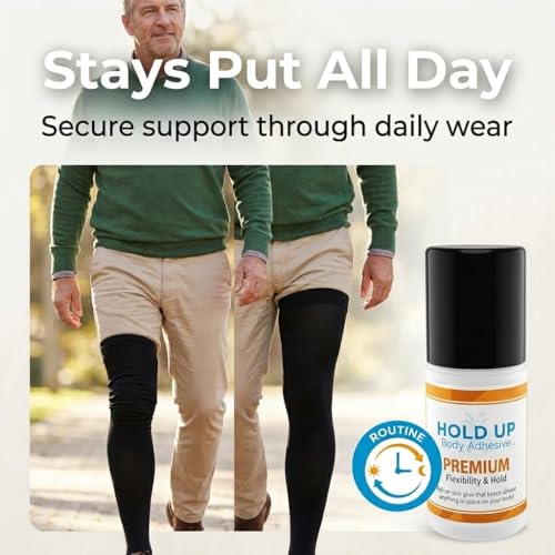 Hold Up Body Adhesive Roll-On Skin Glue 2 Pack - All-Day Strong Hold for Dancers & Athletes
