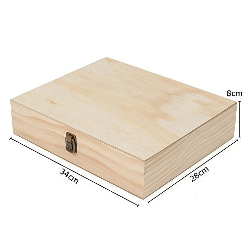Wooden Essential Oil Storage Box with 68 Slots, Cap Labels & Carry Handle