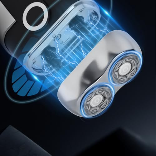Electric Shaver for Men, 2026 New Painless Portable Dual Head Pocket Travel Electric Shavers, Waterproof Wet Dry Cordless Electric Razor