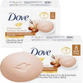 Dove Soap, Shea Butter & Vanilla Beauty Bar 2-Pack (8 Soap Bars) ? 3-in-1 Moisturizing Face, Body & Hand Soap, 3.17 Oz Ea