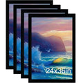 SESEAT Black 24x36 Wall-Mount Poster Frame 4 Pack - Horizontal & Vertical