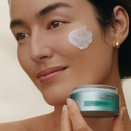 Algenist GENIUS Ultimate Anti-Aging Face & Neck Cream 2oz - Firming Moisturizer with Alguronic Acid & Microalgae Oil - Daily Skin Revitalizer