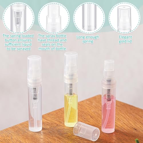 Mini Spray Bottles 3ml - 200 Pack Portable Refillable Atomizers