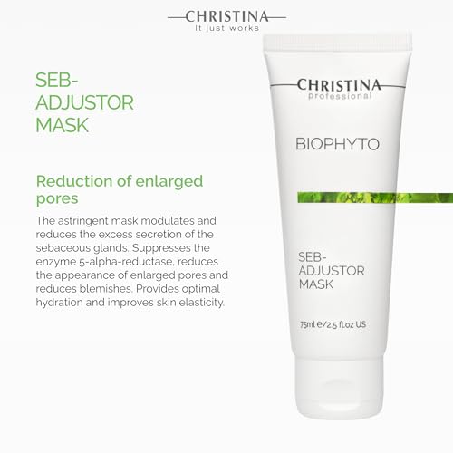 «¯«꫹«ƫ£?«Ê Christina Bio Phyto Seb-Adjustor Facial Mask with Moisture Complex | Face Masks Skincare Targets Acne, Blackheads, and Oiliness | Clears and Balances Skin | Suitable for All Skin Types 75ml