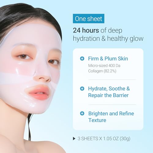 JMsolution Bio Multi-Hyaluronic Waterfull Mask ? Deep Hydration Hydrogel Sheet Mask for Dry & Dehydrated Skin ? 5-Layer Hyaluronic Acid ? Overnight Treatment (4 Sheets)