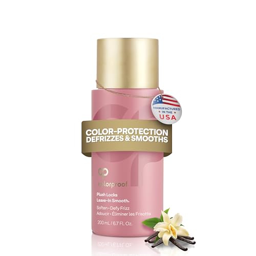 Plush Locks Leave-in Smooth, Anti- Frizz Smoothing Lotion, Protects & Reduces Blow Dry Time, Controls Frizz & Adds Shine, Sulfate-Free, Vegan, 6.7fl oz