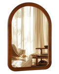 CULER Walnut B 30" Arched Wall Mirror 22x30 Inch Rustic Bathroom Decor