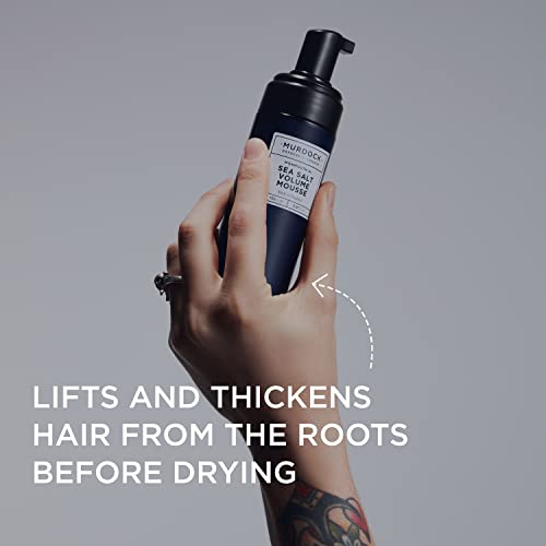 Murdock London Sea Salt Volume Hair Mousse for Men - Natural Style & Hold, Vegan Formula, 5.07 fl oz
