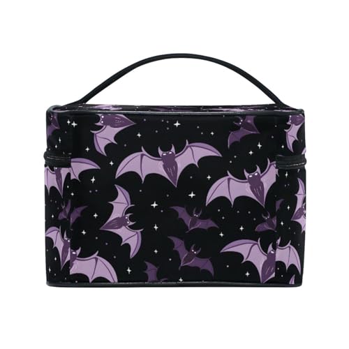 Professional Makeup bag with Mirror and Light, Cosmetic Train Cases Waterproof PU Leather, Large Capacity, Pink