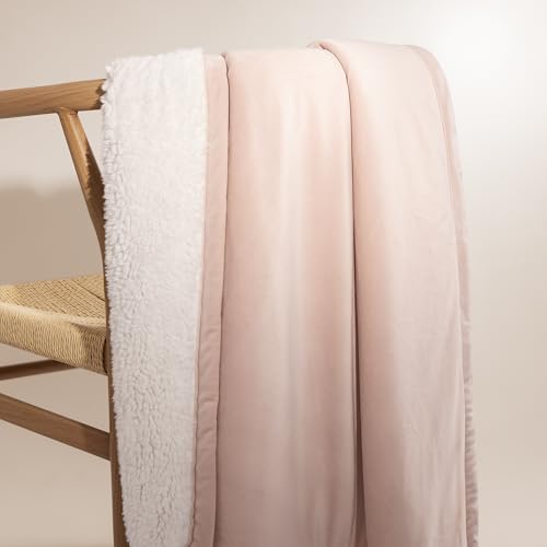 UGG Bliss Fleece Throw Blanket - Pink 50x70 Inch Couch & Bed Accessory