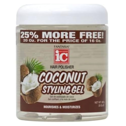Fantasia Ic Coconut Styling Gel Nourish and Moisturize, 20 Ounce