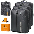 IKYWT Black 18L Vacuum Seal Bags with Pump 3-Pack Travel Compression Cubes