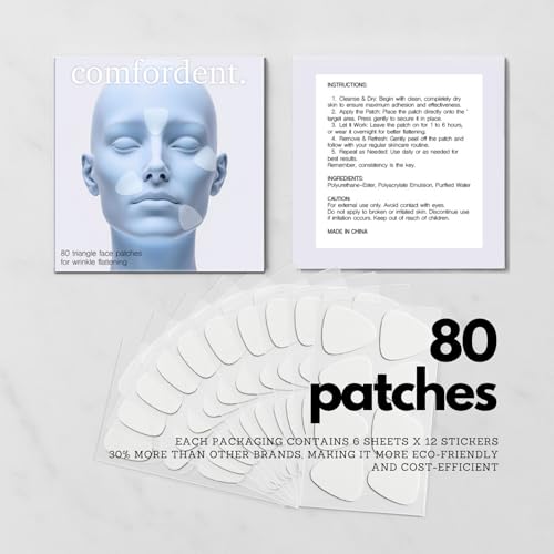 Triangle Wrinkle Patches ? 80 Tapes for Overnight Fine Line Appearance Smoothing