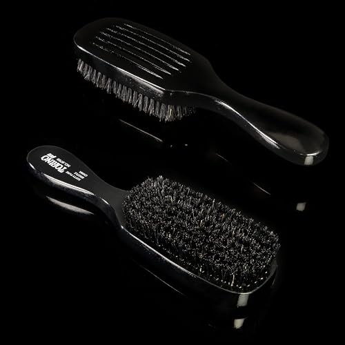 Torino Pro Wave Brush #8769-7 Row Soft bristles -100% Pure Boar Bristles - Great Workhorse for laying down your 360 Waves