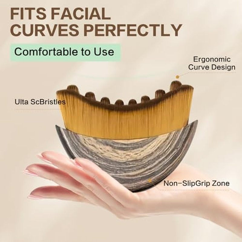 Lymphatic Contour Face Brush, Dry Brushing Face Brush, Lymphatic Drainage Massager for Face, Chin & Jawline Sculpting,Fits to The Skin to Relieve Fatigue (6PCS)