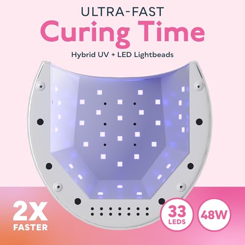 SUNUV Gel Nail Light for Nail Polish 48W UV Dryer SUN2C Rose, Hema-Free Gel Nail Polish Kit, 16 Colors Gel Polish Set