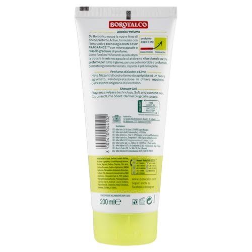 Borotalco Shower Active Cedar and Lime - 200 ml