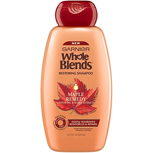 Garnier Whole Blends - Maple Remedy - Paraben Free Vegan Formula - Shampoo & Conditioner Set - Net Wt. 12.5 FL OZ (370 mL) Per Bottle - One Set