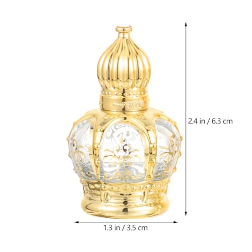 Housoutil 10 pcs Refillable Sample On Container,Vintage Perfume Bottles Middle Eastern Style Glass Roll on Bottles for Essential oils£¬10ml