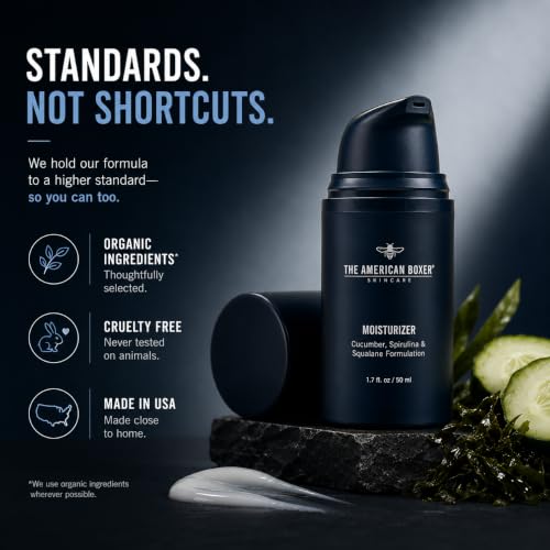 Men's Face Moisturizer - Anti-Aging Hydrating Cream for All Skin Types - The American Boxer