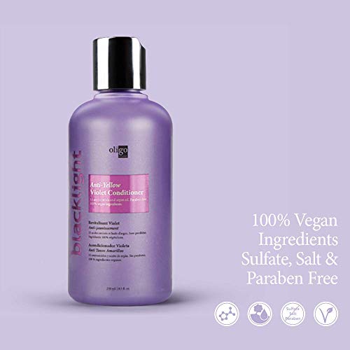 Oligo Professionnel Blacklight Violet Conditioner 8.5 Fl Oz - Neutralizes Yellow Tones for Blonde Hair