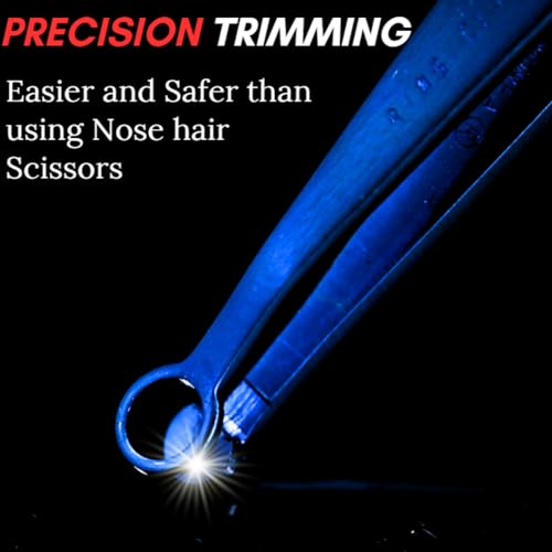 [Made in Korea] Hand-Made Nose Hair Trimmer - Nasal Clippers, Eyebrow Scissors, Nose Hair Trimmer for Men & Women, Nose Hair Clippers, 304-Grade Stainless Steel, Nose Hair Scissors (Brown)