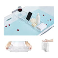 Bathtub Caddy Tray,Adjustable Bathtub Tray Table, Bath Organizer for Relaxing Spa-Features 2 Cup Holders, A Phone Stand with 5 Angle Adjustments,Non-Slip Silicone Pads,Won't Get Moldy,Easy to Clean.