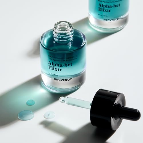 Provence Beauty Alpha-bet ?lixir Multi-Vitamin Soothing Facial Oil ? Hydrating Face Oil with 1% Bakuchiol, Vitamin C, Panthenyl Triacetate & Vitamin E ? Brightens, Smooths & Restores Skin ? 1 fl oz