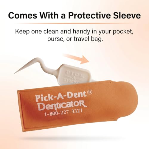 Pick-A-Dent Denticator Reusable Interdental Picks, 36-Pack with Protective Sleeves