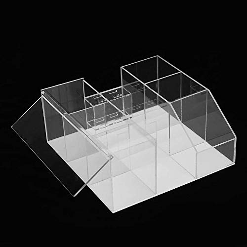 LIXIMMAZN Transparent Acrylic Large Capacity Makeup Organizer with Lash & Brush Storage