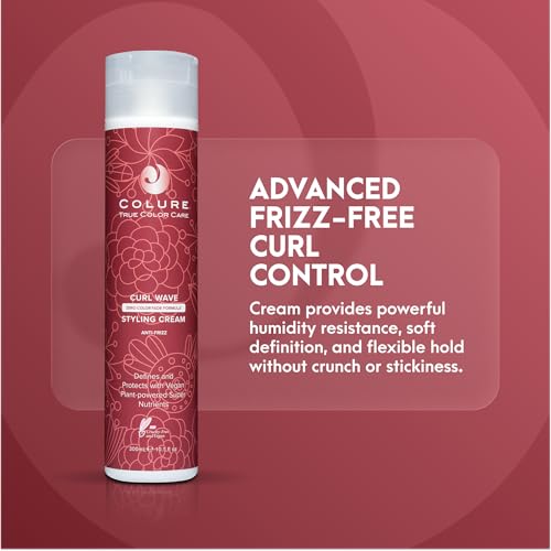 Curl Wave Styling Cream - Anti-Frizz, Humidity Resistant, Heat Protection for Curly Hair