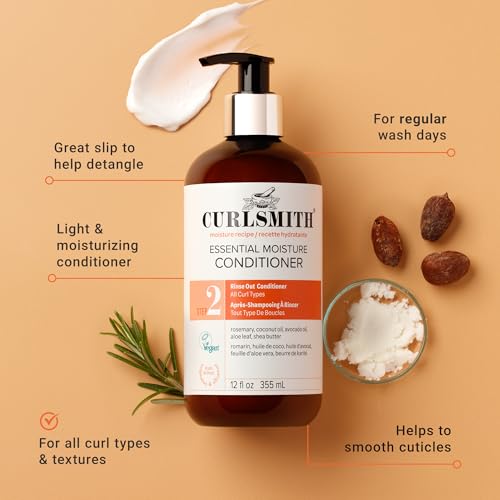 CURLSMITH Essential Moisture Conditioner 12 fl oz - Hydrating Curl Conditioner for All Hair Types