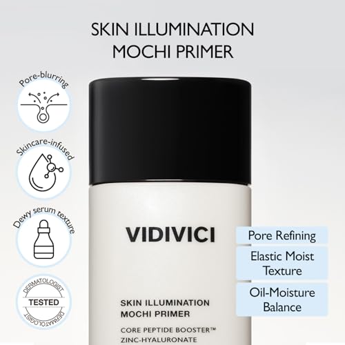 VIDIVICI Skin Illumination Mochi Primer – Hydrating Pore Blurring Face Base with Skincare Benefits