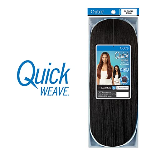 Outre Half Wig Cap Neesha H303 Flat Lay Quick Weave 2 Pack Natural Texture