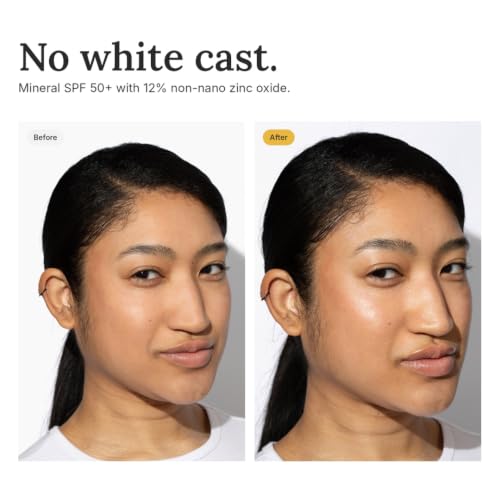 Mineral SPF 50+ Face Moisturizer with Non-Nano Zinc Oxide + Squalane – 2-in-1 Daily Sunscreen & Hydration